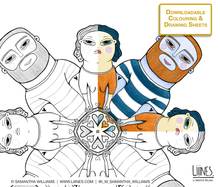 Load image into Gallery viewer, Him Her Mandala - Downloadable colouring & drawing sheets