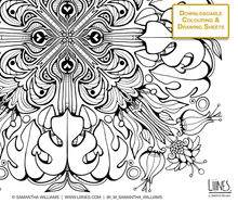 Load image into Gallery viewer, Monstera Mandala - Downloadable colouring & drawing sheets