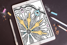 Load image into Gallery viewer, Flip Off Mandala - Downloadable colouring & drawing sheets