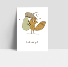 Load image into Gallery viewer, Nuts about you - Postcard