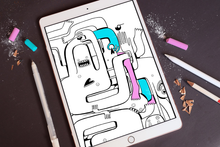 Load image into Gallery viewer, Monster Mash Mandala - Downloadable colouring & drawing sheets