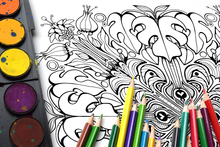 Load image into Gallery viewer, Monstera Mandala - Downloadable colouring & drawing sheets