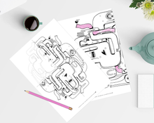 Load image into Gallery viewer, Monster Mash Mandala - Downloadable colouring & drawing sheets