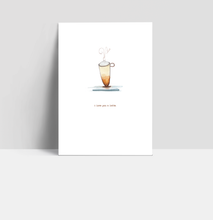 Load image into Gallery viewer, I Love You a Latte - Postcard