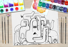 Load image into Gallery viewer, Monster Mash Mandala - Downloadable colouring & drawing sheets