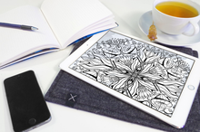 Load image into Gallery viewer, Flower Garden Mandala - Downloadable colouring & drawing sheets