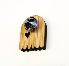 Load image into Gallery viewer, Bamboo Pin- Happy Ghost