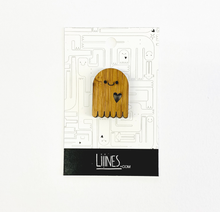 Load image into Gallery viewer, Bamboo Pin- Happy Ghost