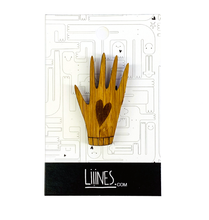 Load image into Gallery viewer, Bamboo Pin- Heart in Hand
