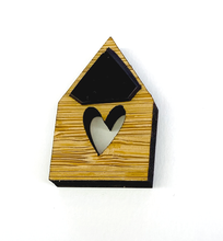 Load image into Gallery viewer, Bamboo Magnet- Home is where the heart is