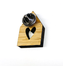 Load image into Gallery viewer, Bamboo Pin - Home is where the heart is