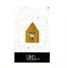 Load image into Gallery viewer, Bamboo Pin - Home is where the heart is