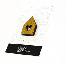 Load image into Gallery viewer, Bamboo Pin - Home is where the heart is