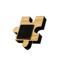 Load image into Gallery viewer, Bamboo Magnet- Sad puzzle piece (outie)