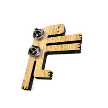 Load image into Gallery viewer, Bamboo Pin- Yogi Monster 'Dog'