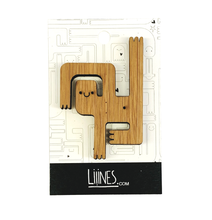 Load image into Gallery viewer, Bamboo Magnet- Yogi Monster