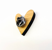 Load image into Gallery viewer, Bamboo Pin- Happy Heart