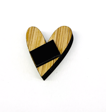 Load image into Gallery viewer, Bamboo Magnet- Happy Heart