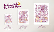 Load image into Gallery viewer, Printable Illustrated 2022 Calendar Poster