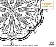 Load image into Gallery viewer, Flip Off Mandala - Downloadable colouring & drawing sheets