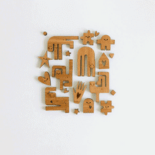 Load image into Gallery viewer, Bamboo Earrings - Square cubes