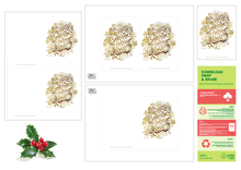 Load image into Gallery viewer, 4 downloadable Christmas cards - bumper pack - Instant DOWNLOAD