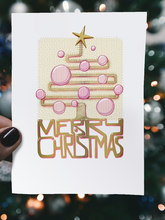 Load image into Gallery viewer, Retro Christmas Tree Christmas Card - Instant DOWNLOAD