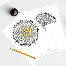 Load image into Gallery viewer, Flip Off Mandala - Downloadable colouring & drawing sheets