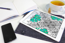 Load image into Gallery viewer, Monstera Mandala - Downloadable colouring &amp; drawing sheets
