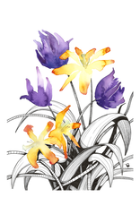 Load image into Gallery viewer, 26. Tulips-Yellow+Purple
