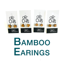 Load image into Gallery viewer, Bamboo Earrings - Square cubes

