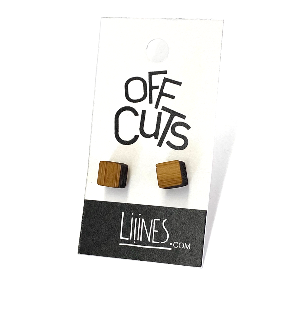 Bamboo Earrings - Square cubes