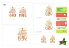 Load image into Gallery viewer, Retro Christmas Tree Christmas Card - Instant DOWNLOAD
